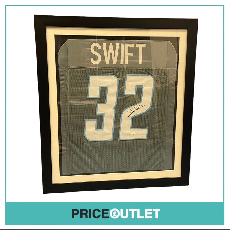 Autographed D'Andre Swift 'Grey' Jersey (Framed)