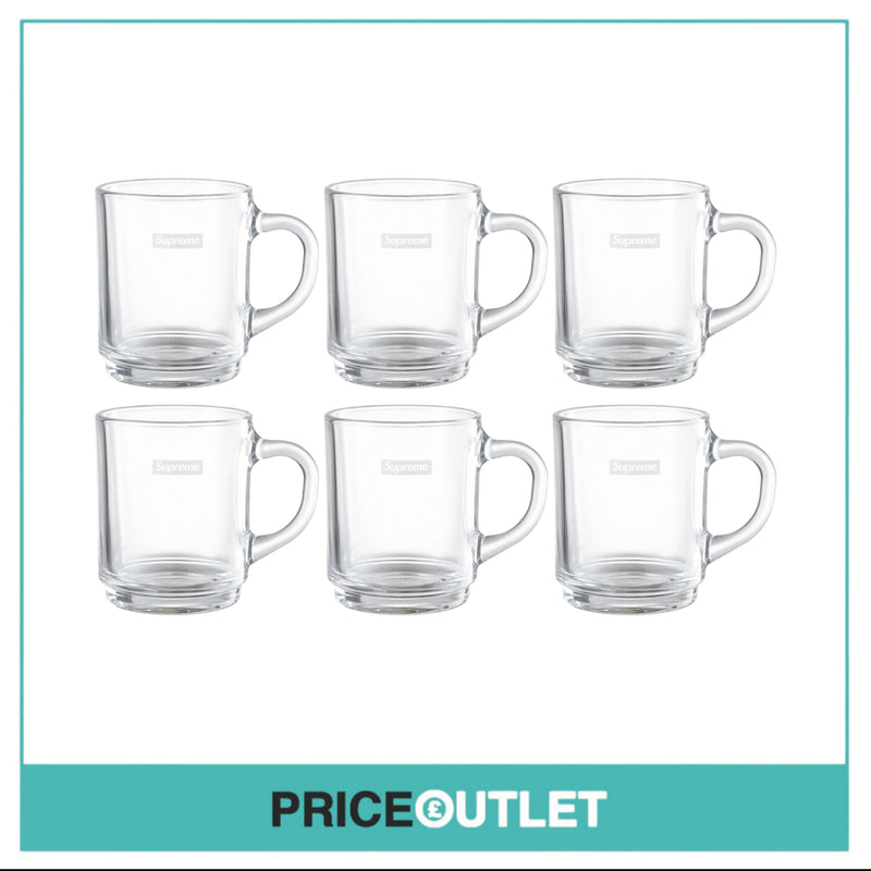 Supreme - Duralex Glass Mugs 'Clear' (Set of 6)