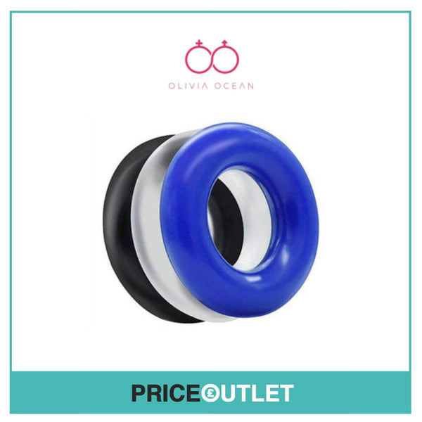 Men's Triple Cock Ring Extra Thick Silicone Penis Enhancer Male