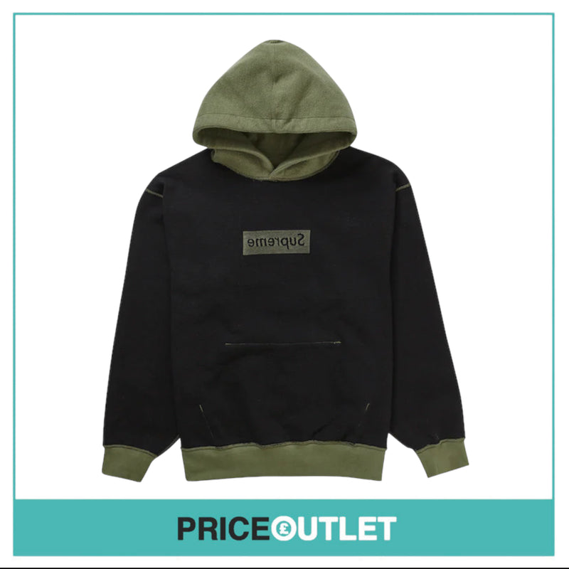 Supreme - Inside Out Hooded Sweatshirt 'Light Olive' - Size M - BRAND NEW