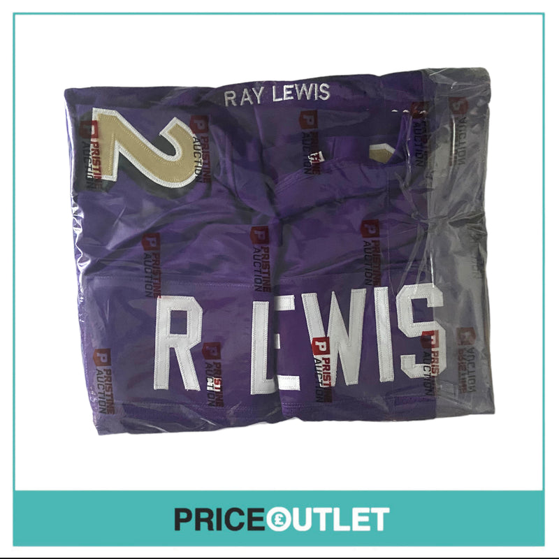 Autographed Ray Lewis Ravens Purple Jersey