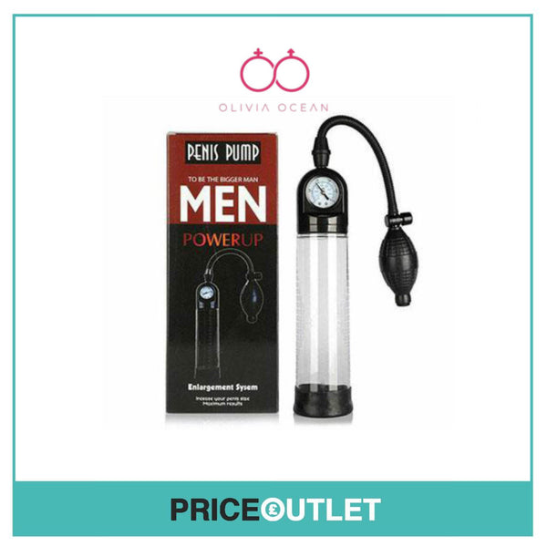 Penis Pump With Power Gauge Suction Vacuum Extender Enlargement