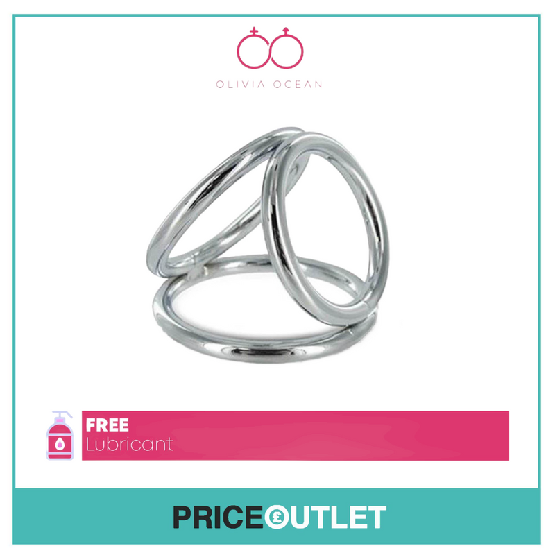 Triple Penis Cock Ring Male Cock and Ball Cage Strong Erection Adult Sex Toy