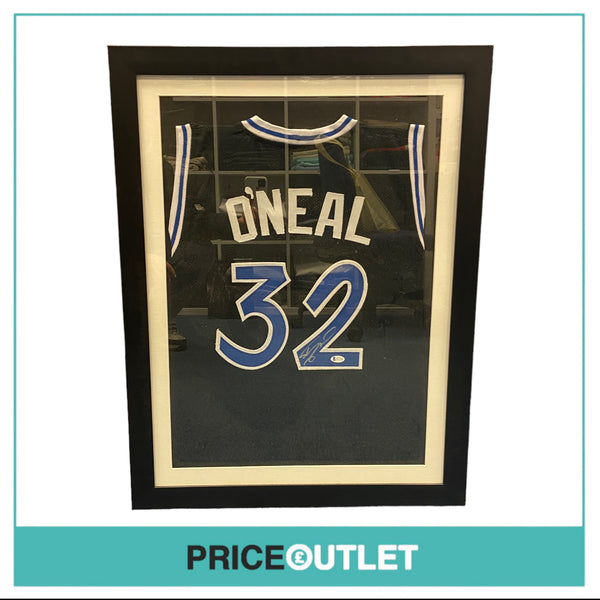 Autographed Shaquille O'Neal Jersey 'Black' (Framed)