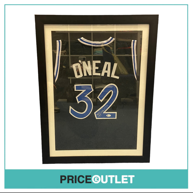 Autographed Shaquille O'Neal Jersey 'Black' (Framed)