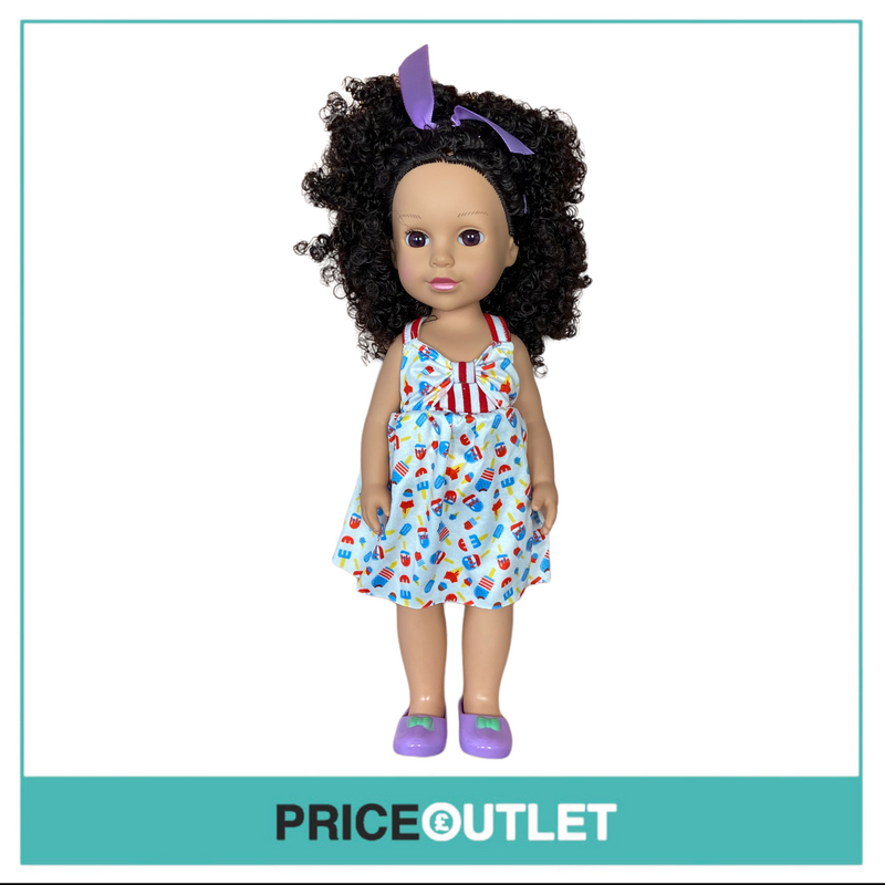 Curly-Haired Doll With Lollipop Dress - BRAND NEW