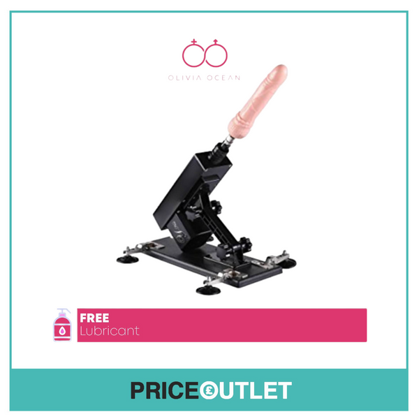 Automatic Sex Machine Gun Black Portable Vibrator Attachments UK Plug