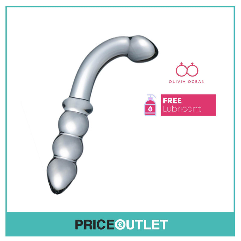 Spectrum Ribbed G-Spot Glass Dildo, Sex Toy, Anal, Vaginal