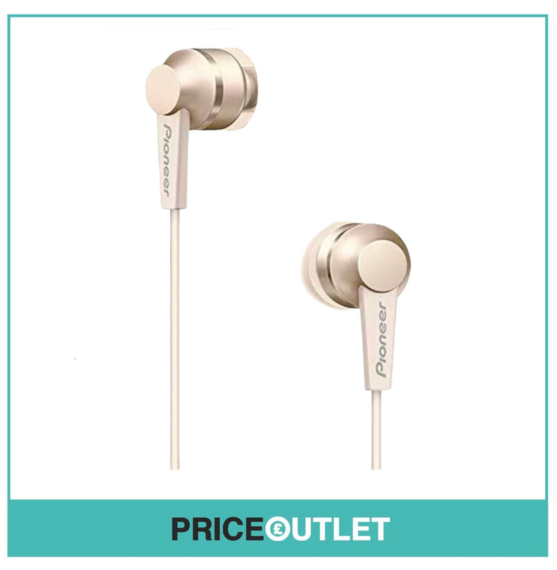 Pioneer SE-C7 BTG GOLD Bluetooth Hifi In-Ear Aluminium Headphones - BRAND NEW - 100% GENUINE