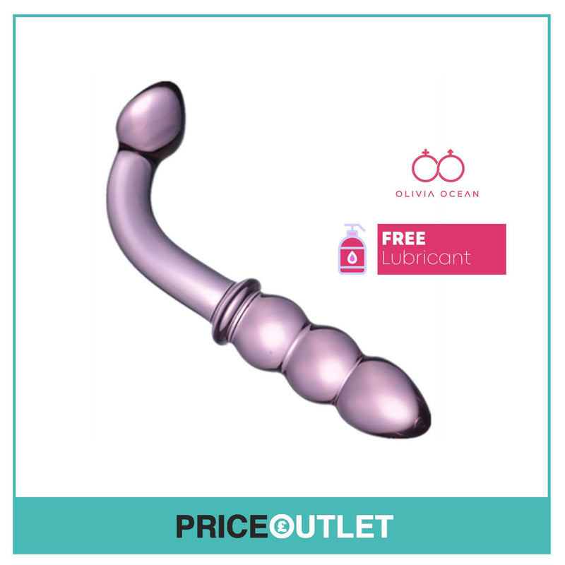 Spectrum Ribbed G-Spot Glass Dildo, Sex Toy, Anal, Vaginal